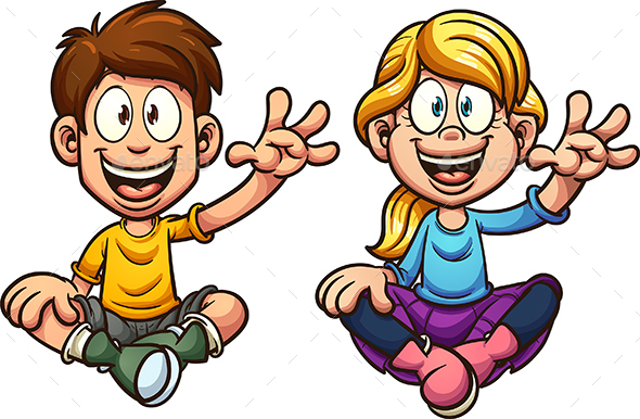 Cartoon Kids - People Characters