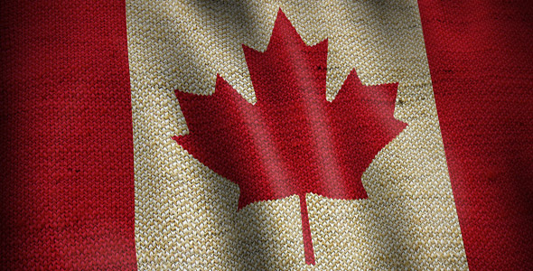 Burlap Flag of Canada