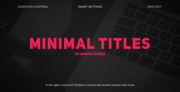 Minimal Titles - VideoHive 21310615