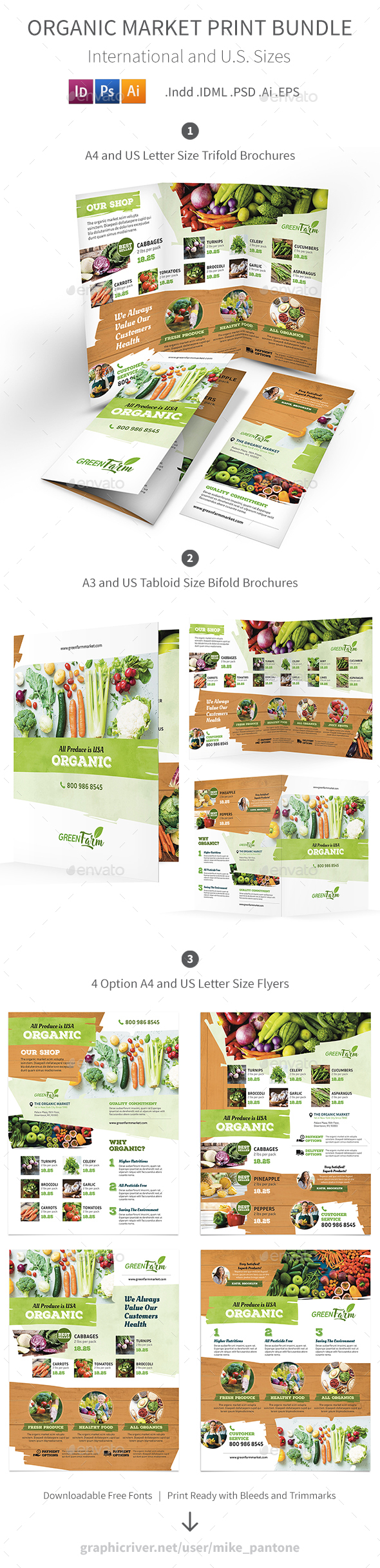 Organic Market Print Bundle 3 - Informational Brochures