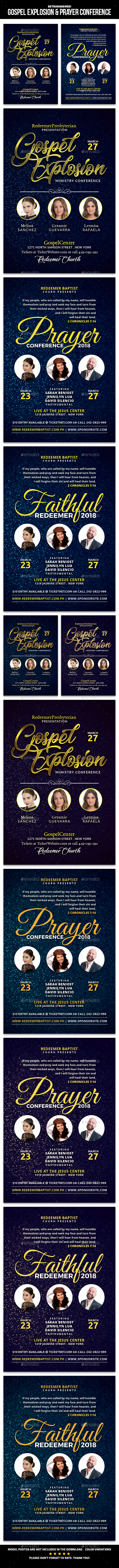 Gospel Explosion and Prayer Conference Church Flyer - Church Flyers