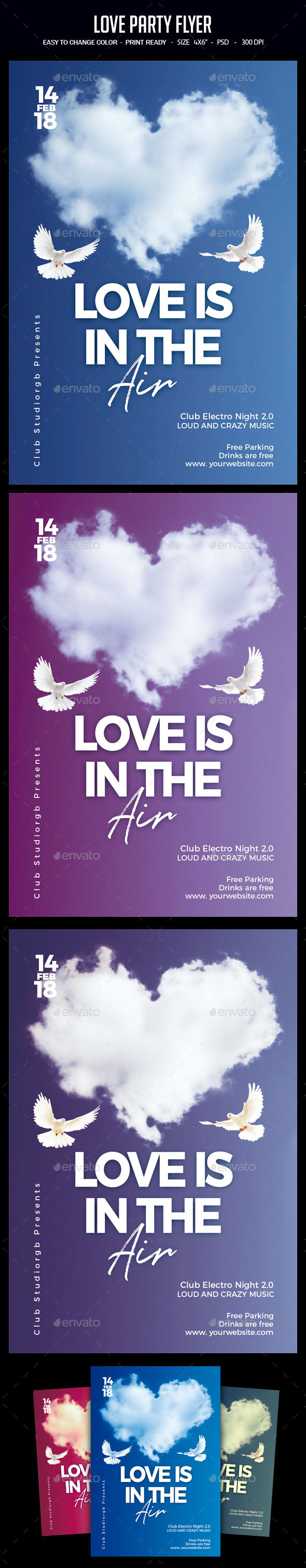 Love Party Flyer - Clubs & Parties Events