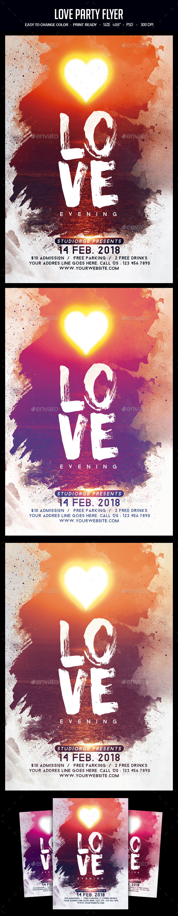 Love Party Flyer - Clubs & Parties Events