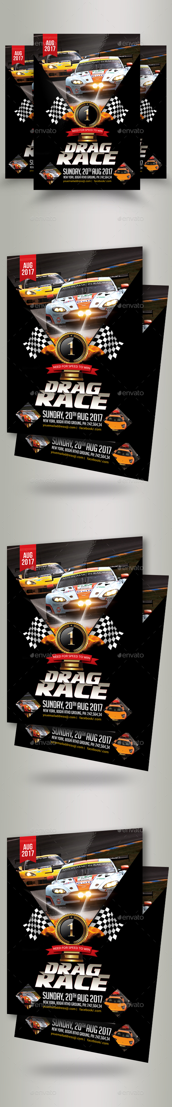 Car Racing Flyer Template - Sports Events