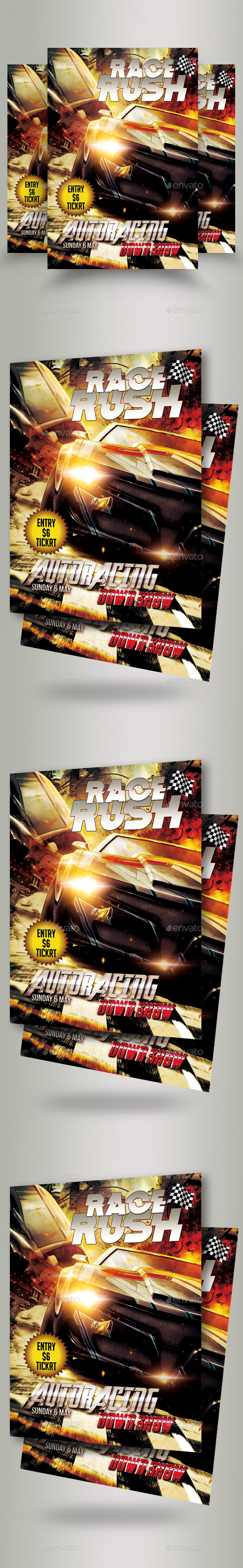 Car Racing Flyer - Sports Events
