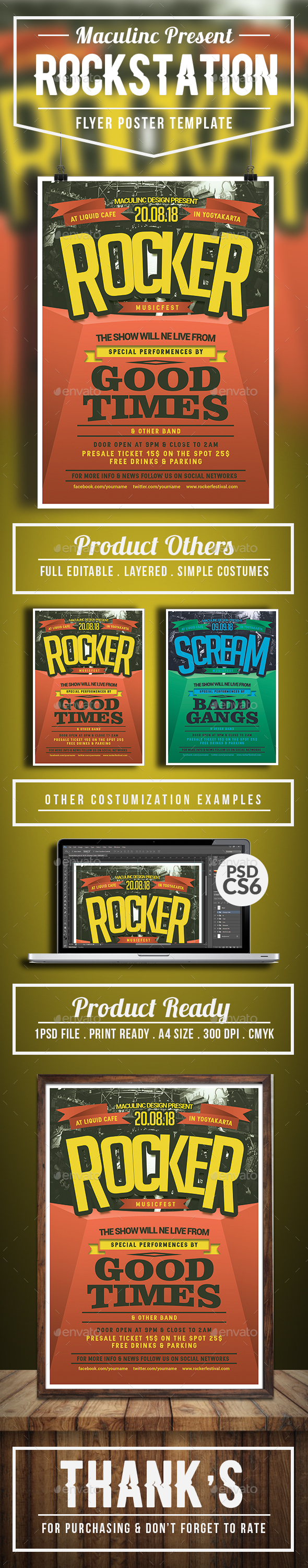 Rockstation Flyer/Poster Vol.8 - Concerts Events