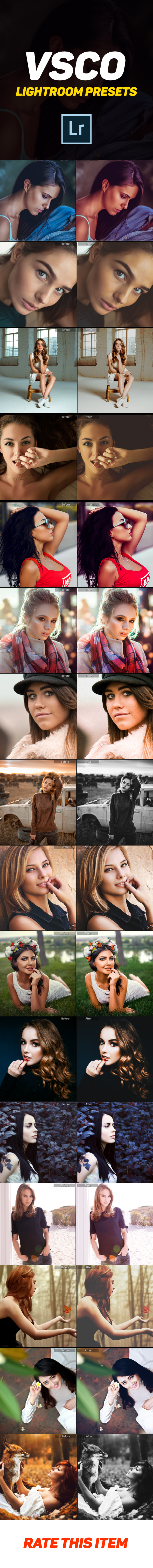 27 VSCO Premium Lightroom Presets - Portrait Lightroom Presets