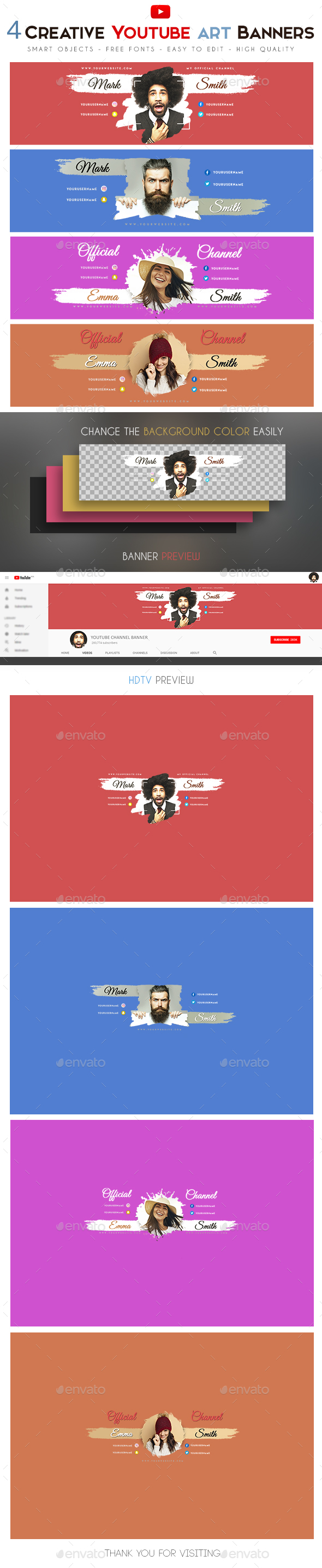 YouTube Art Banner - YouTube Social Media