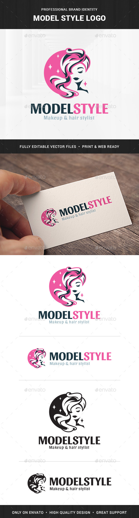 Model Style Logo Template - Humans Logo Templates