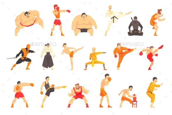Martial Arts and Fighters - Sports/Activity Conceptual