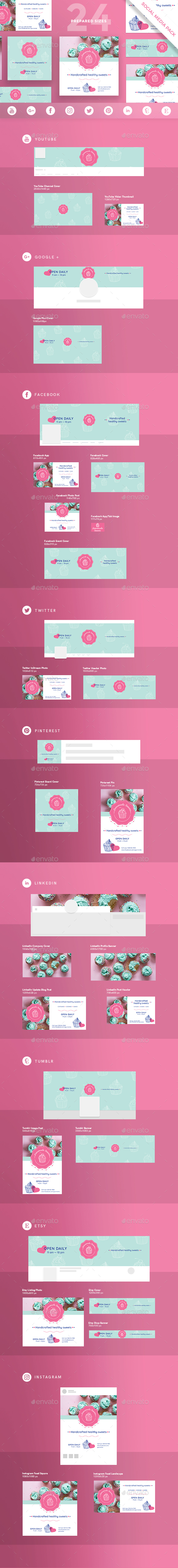 Homemade Sweets Social Media Pack - Miscellaneous Social Media