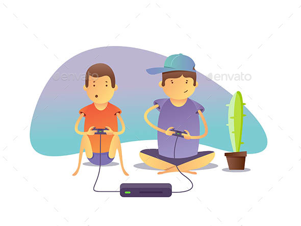 Friends Play Video Games - Man-made Objects Objects