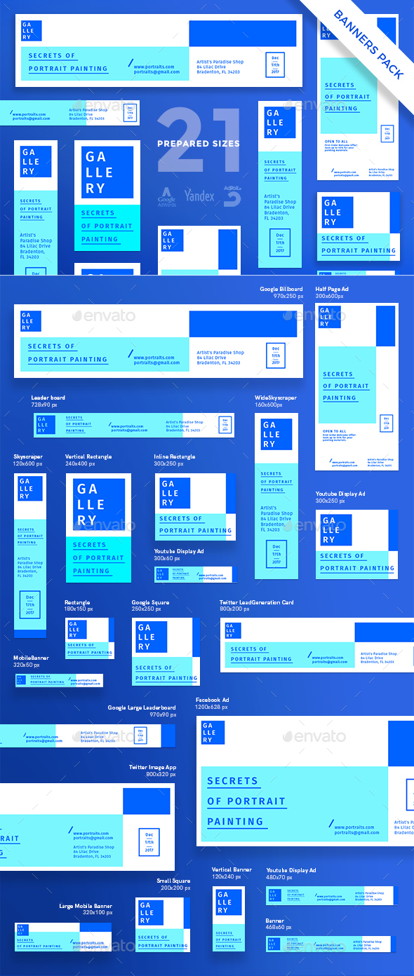 Gallery Banner Pack - Banners & Ads Web Elements