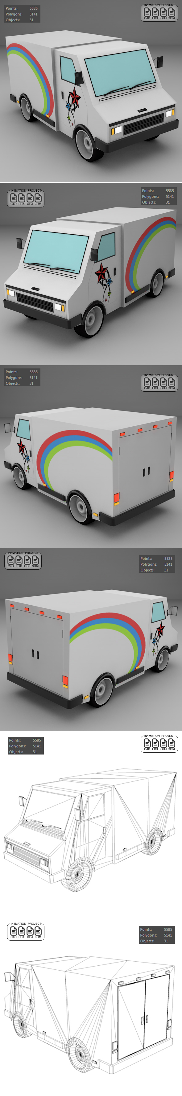 Ice cream car - 3Docean 21313481