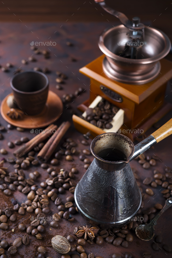 Turka for Coffee on the Table Stock Photo - Image of turkish