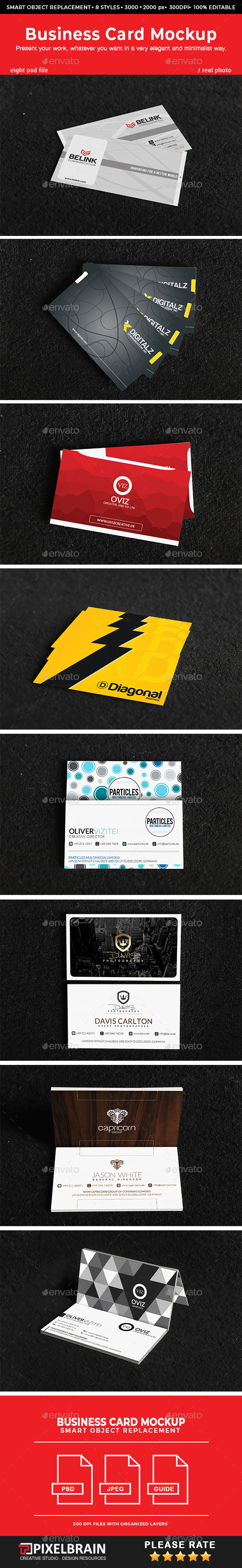 Realistic Business Card Mockups Vol. 3 - Business Cards Print
