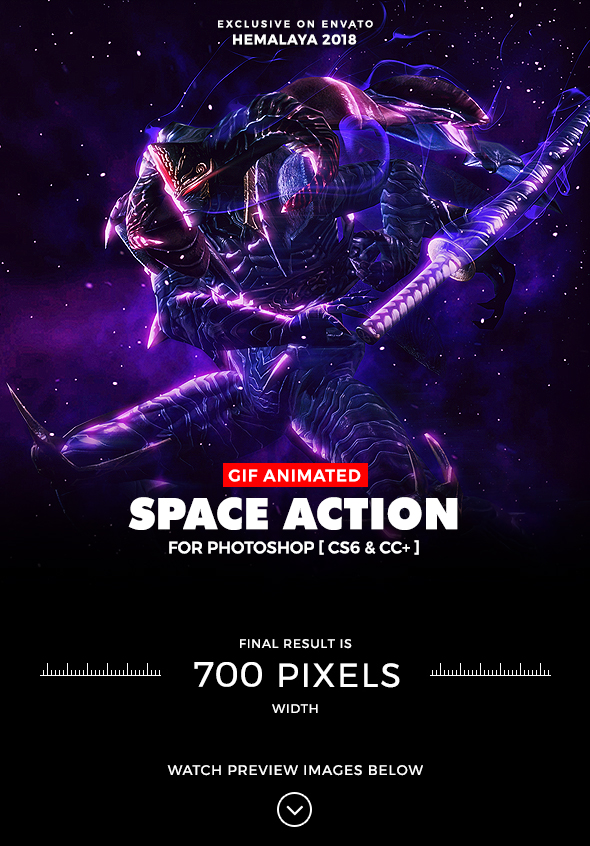 Animated Space Photoshop Action by Hemalaya1 | GraphicRiver