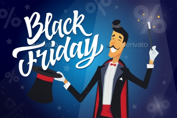 Black Friday - Cartoon Character - Retail Commercial / Shopping