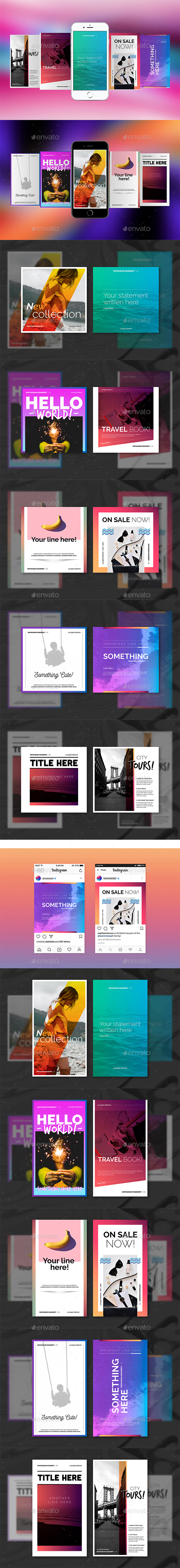 Gradient Social Media Pack - Social Media Web Elements