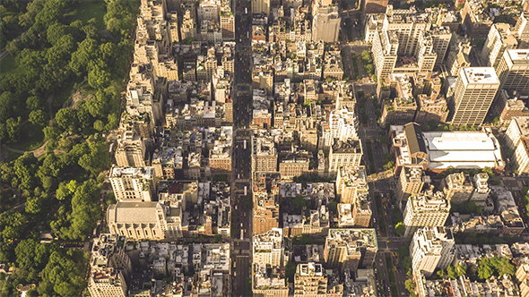 Above the Upper East Side of New York City