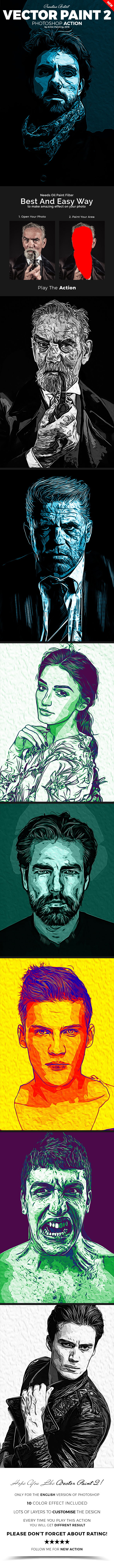 Vector Paint 2 Photoshop Action - Photo Effects Actions