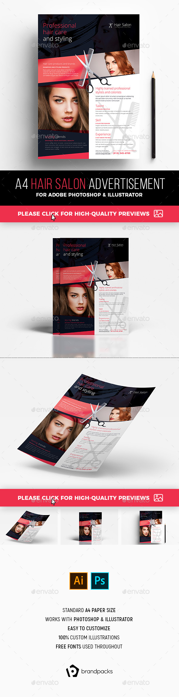 hair salon advertising flyers