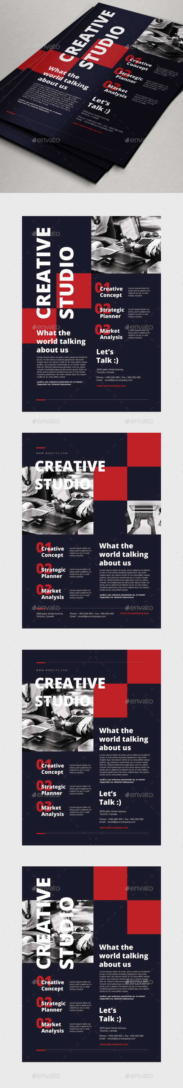 4 in 1 Creative Corporate Flyer - Corporate Flyers
