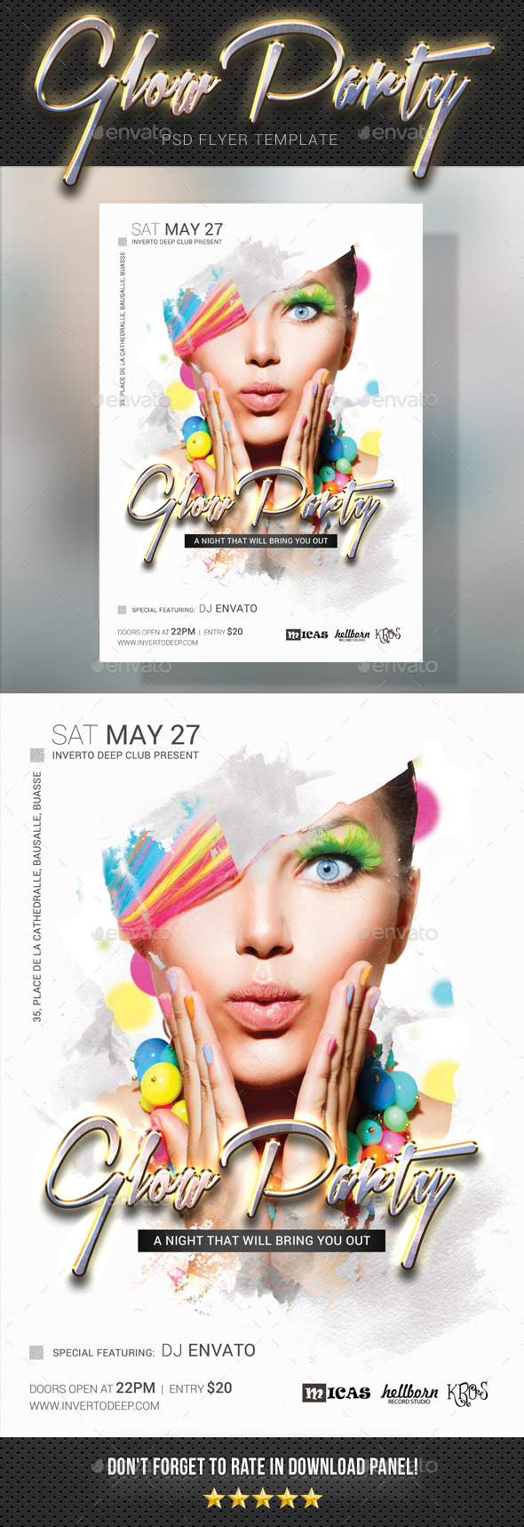 Glow Party Flyer - Clubs & Parties Events
