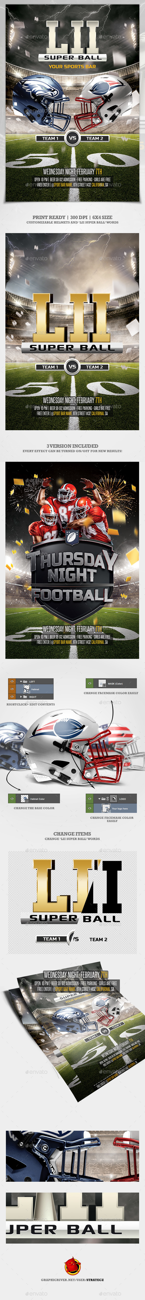 American Football flyer / Super Bowl - Print Templates