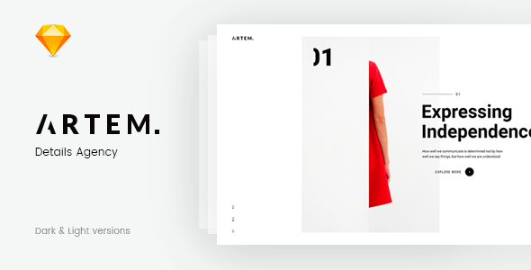 ARTEM – Digital Agency Sketch Template - Sketch Templates