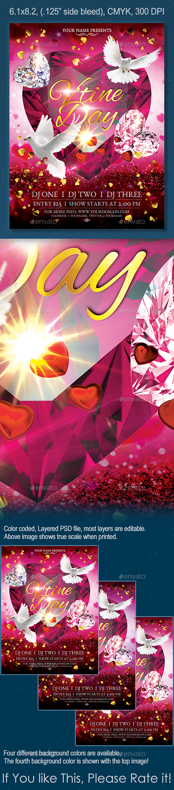 Valentines Day Flyer - Clubs & Parties Events