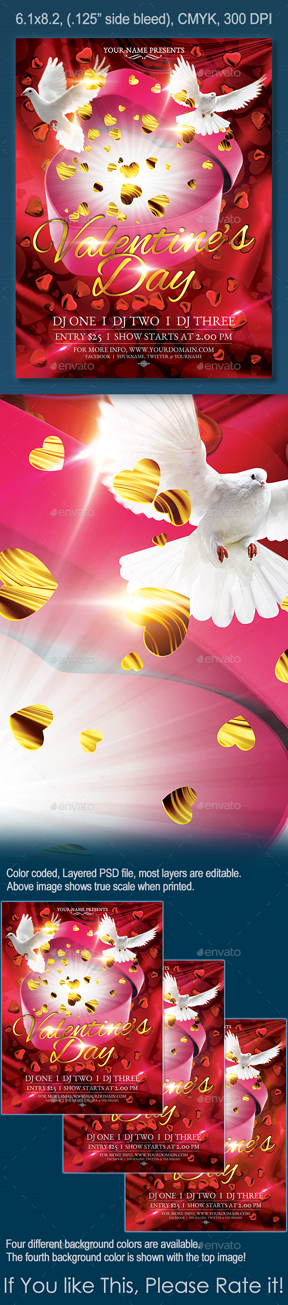 Valentines Day Flyer - Clubs & Parties Events