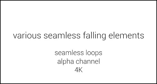 Various seamless falling elements 4K