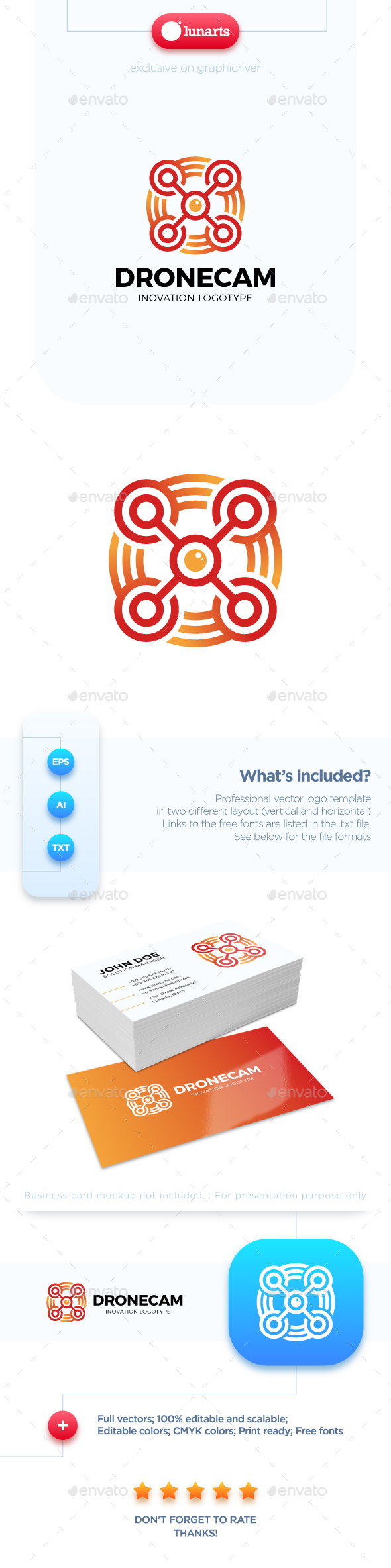 Drone Camera Logo - Objects Logo Templates
