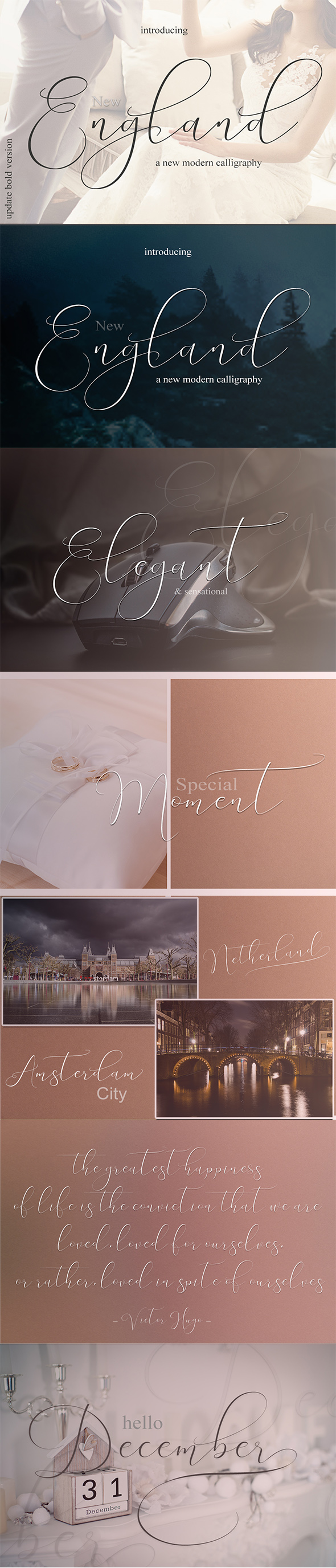 NEW England Script - Script Fonts