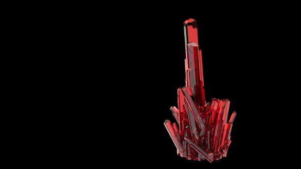 Animation Red Crystal Red Crystal on Black, Motion Graphics | VideoHive