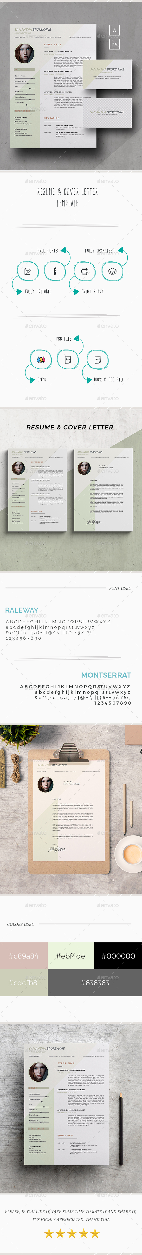 Word Resume & Cover Letter Template - Resumes Stationery