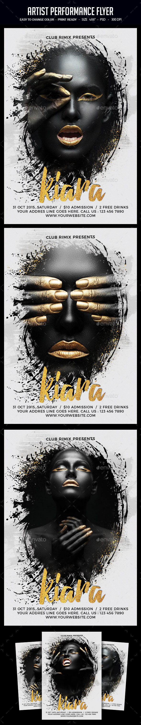 Artist Performance Flyer - Clubs & Parties Events