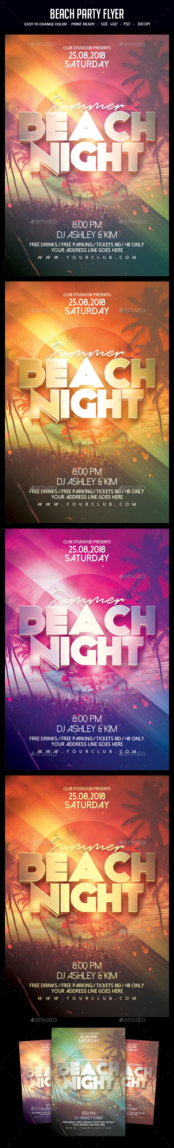 Beach Party Flyer - Clubs & Parties Events