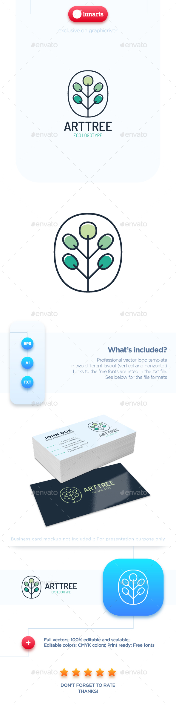 Art Tree Logo - Nature Logo Templates