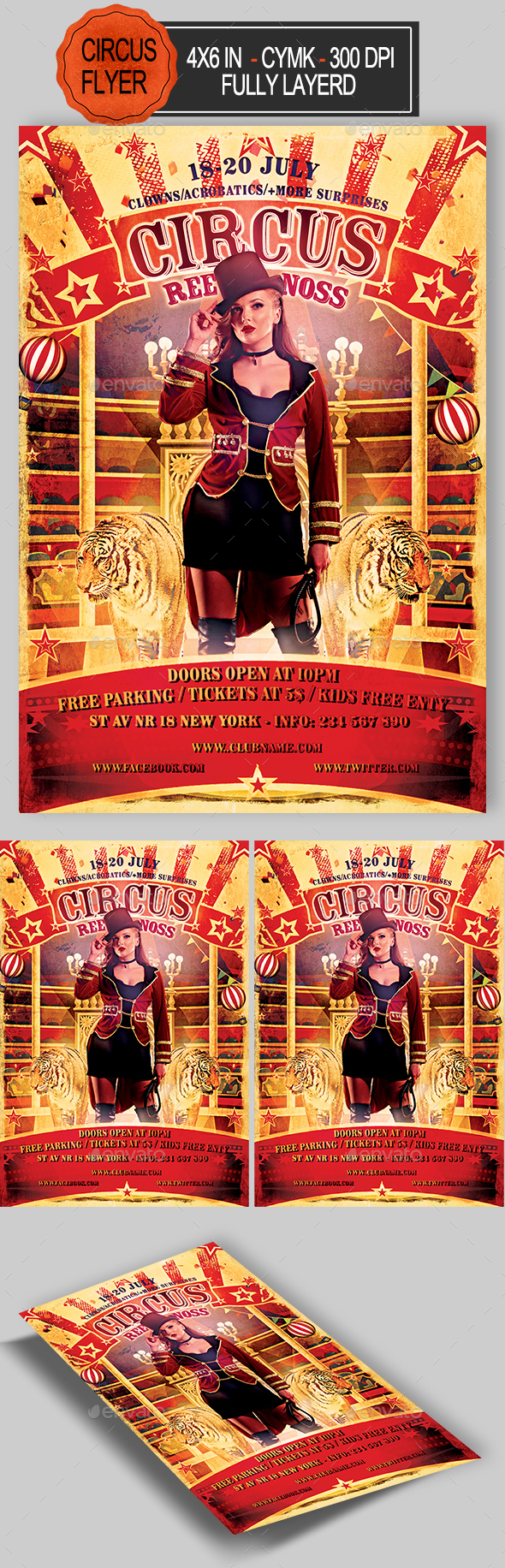 Circus Flyer - Clubs & Parties Events