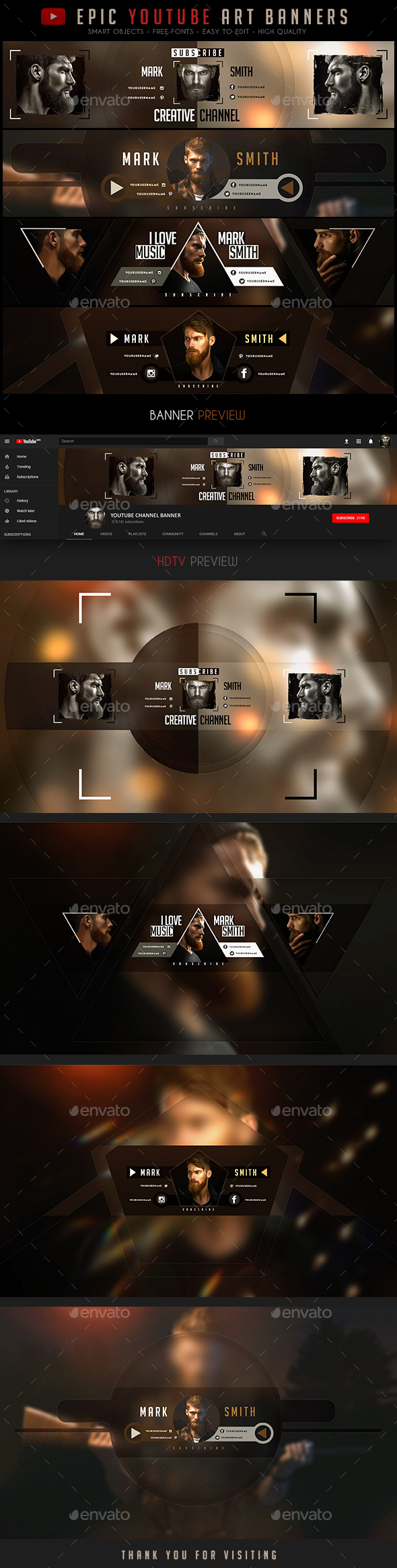Epic YouTube Art Banner - YouTube Social Media