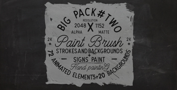 Paint Brush Elements+Transition (Pack2)