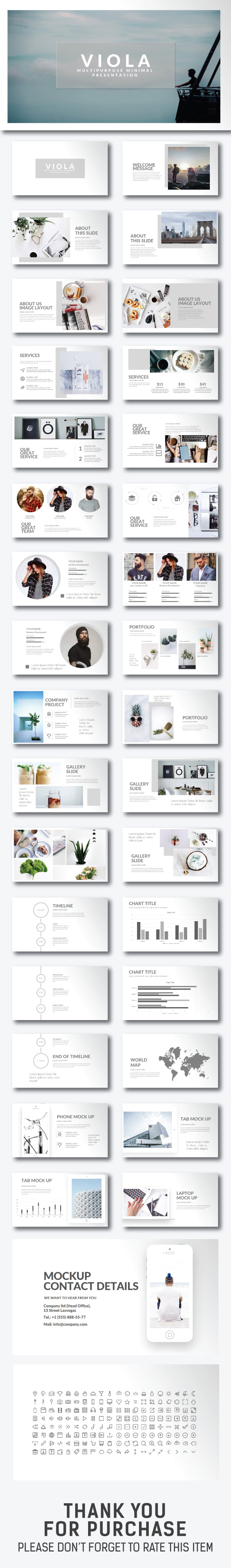 Viola Keynote Presentation - Creative Keynote Templates