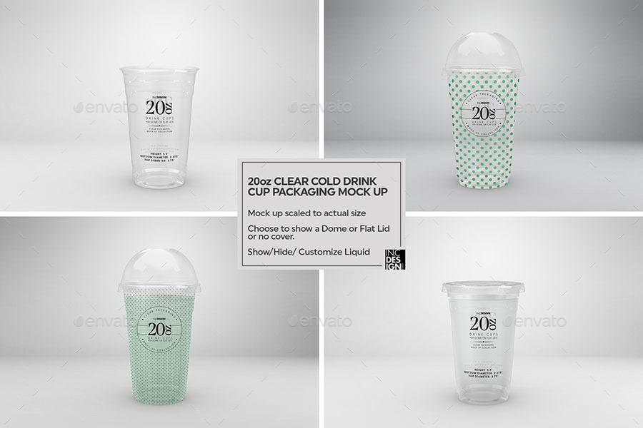 Download Clear Cold Drink Cups Packaging Mock Up by incybautista | GraphicRiver