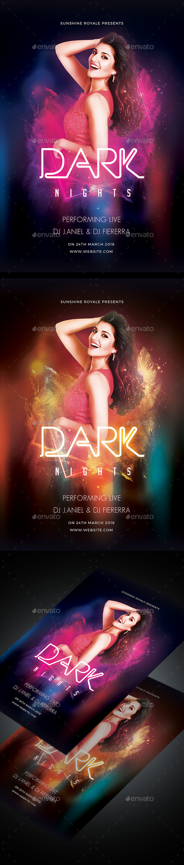 Dark Night Party Flyer - Clubs & Parties Events