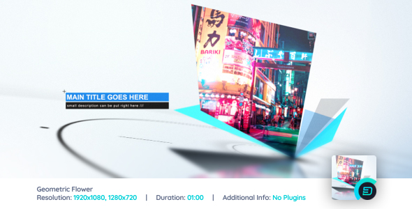 Geometric Flower Video Displays template preview