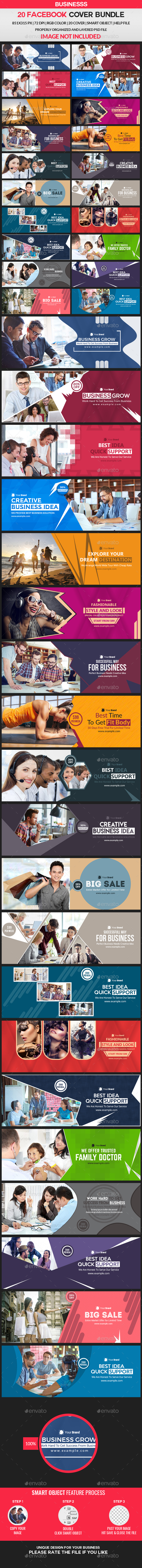 Facebook Cover Bundle - 20 Design 2 - Facebook Timeline Covers Social Media