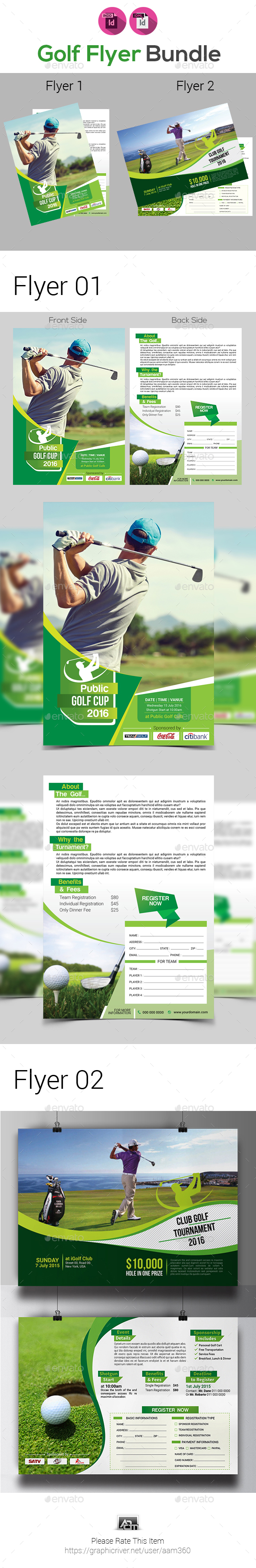 Golf Tournament Flyers Bundle - Sports Events