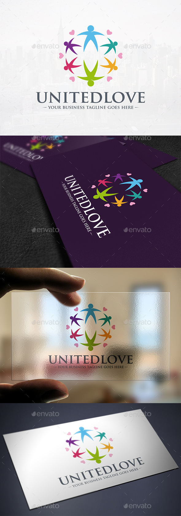 United Love Creative Logo - Humans Logo Templates